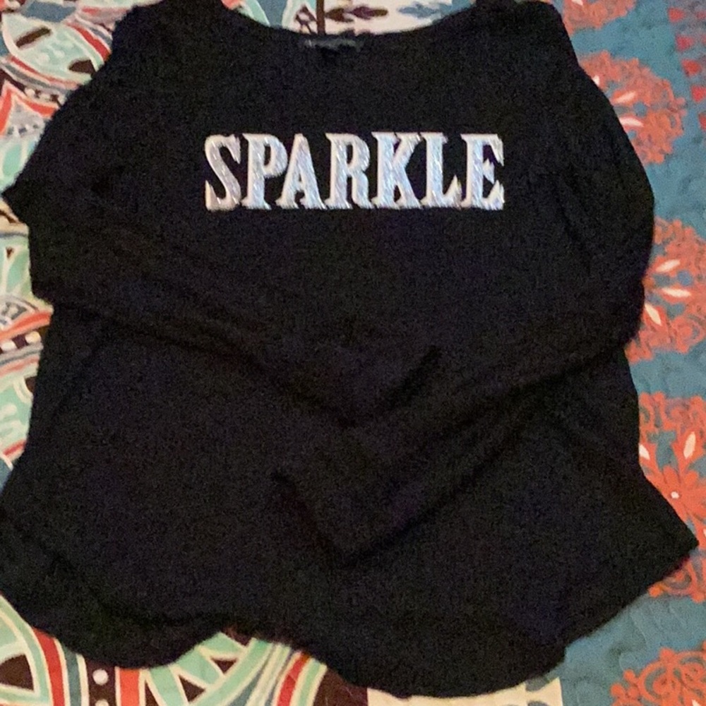 SALE Black Sparkle Sweater